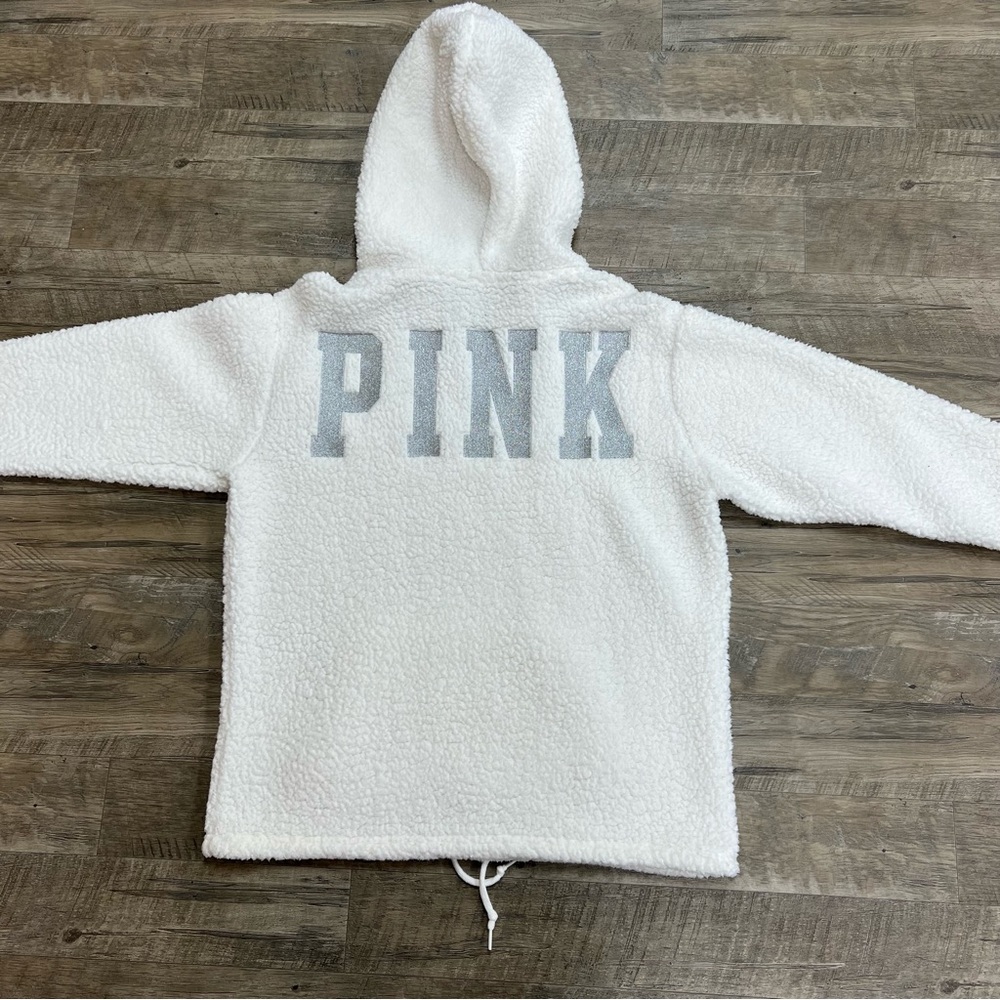 Victoria’s Secret PINK Sherpa Hooded Pullover.